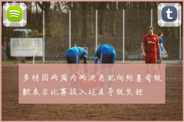 多特因两周内两次恶犯向约基奇致歉表示比赛投入过度导致失控